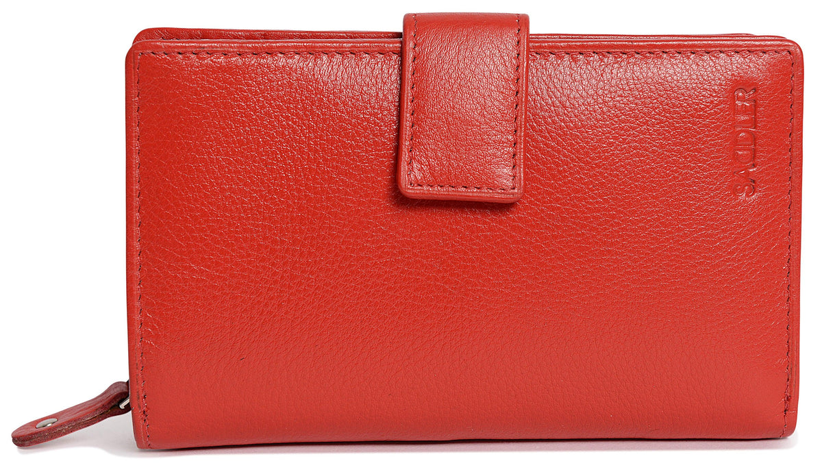 Mid-Size Leather Purse Wallet  "Holly" – Handmade by Saddler | RFID Protected &amp; Gift Boxed