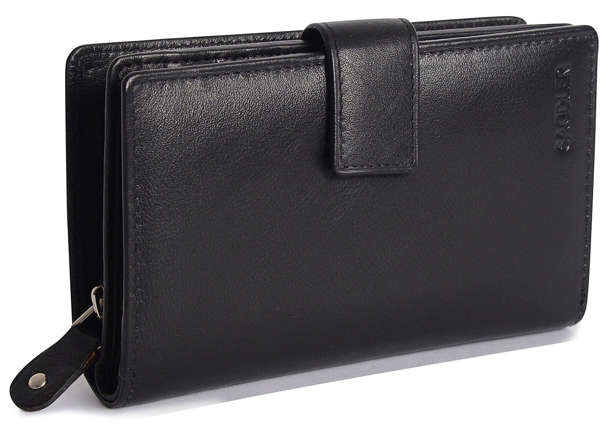 Mid-Size Leather Purse Wallet  "Holly" – Handmade by Saddler | RFID Protected &amp; Gift Boxed