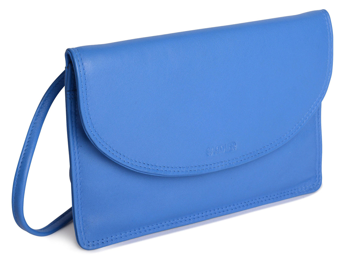 SADDLER ISABELLE Leather Slimline Crossbody Bag - Adjustable Strap, Multiple Pockets, Magnetic Closure - RFID Protected