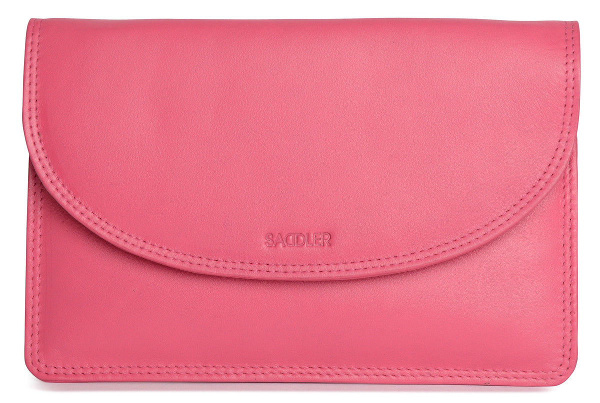 SADDLER ISABELLE Leather Slimline Crossbody Bag - Adjustable Strap, Multiple Pockets, Magnetic Closure - RFID Protected
