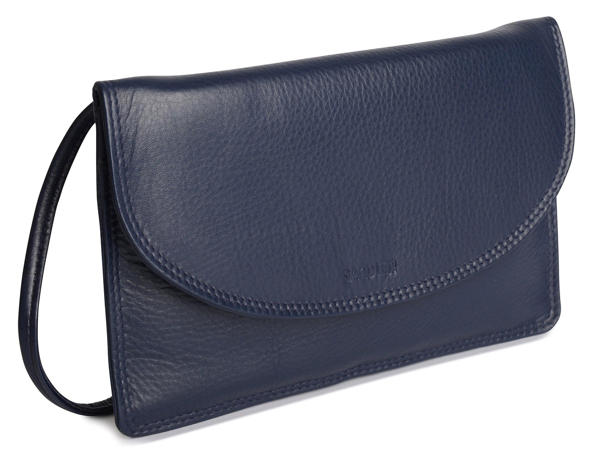 SADDLER ISABELLE Leather Slimline Crossbody Bag - Adjustable Strap, Multiple Pockets, Magnetic Closure - RFID Protected