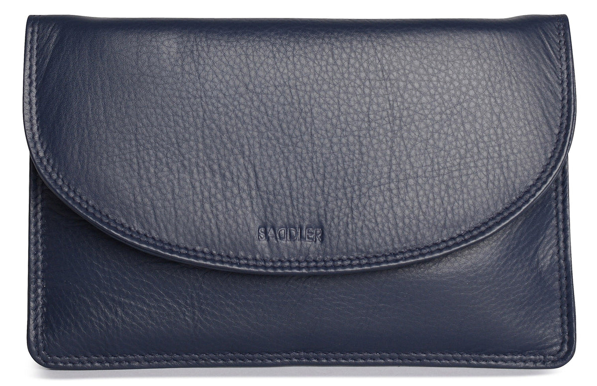 SADDLER ISABELLE Leather Slimline Crossbody Bag - Adjustable Strap, Multiple Pockets, Magnetic Closure - RFID Protected