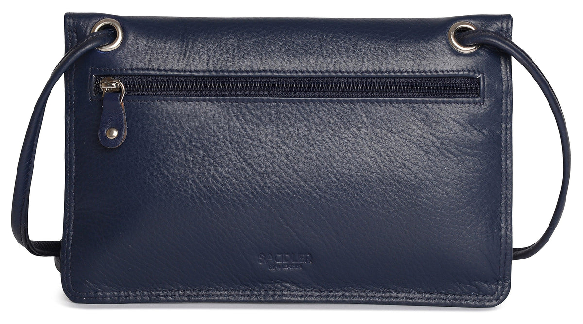 SADDLER ISABELLE Leather Slimline Crossbody Bag - Adjustable Strap, Multiple Pockets, Magnetic Closure - RFID Protected