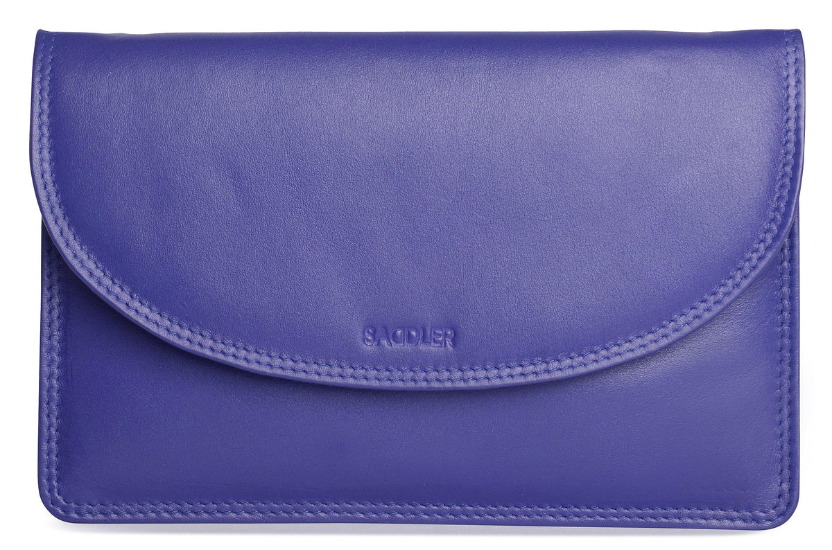SADDLER ISABELLE Leather Slimline Crossbody Bag - Adjustable Strap, Multiple Pockets, Magnetic Closure - RFID Protected