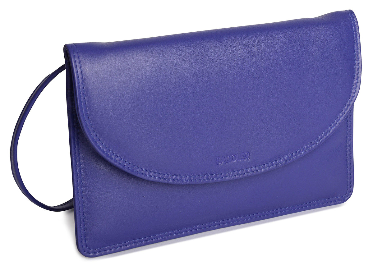 SADDLER ISABELLE Leather Slimline Crossbody Bag - Adjustable Strap, Multiple Pockets, Magnetic Closure - RFID Protected