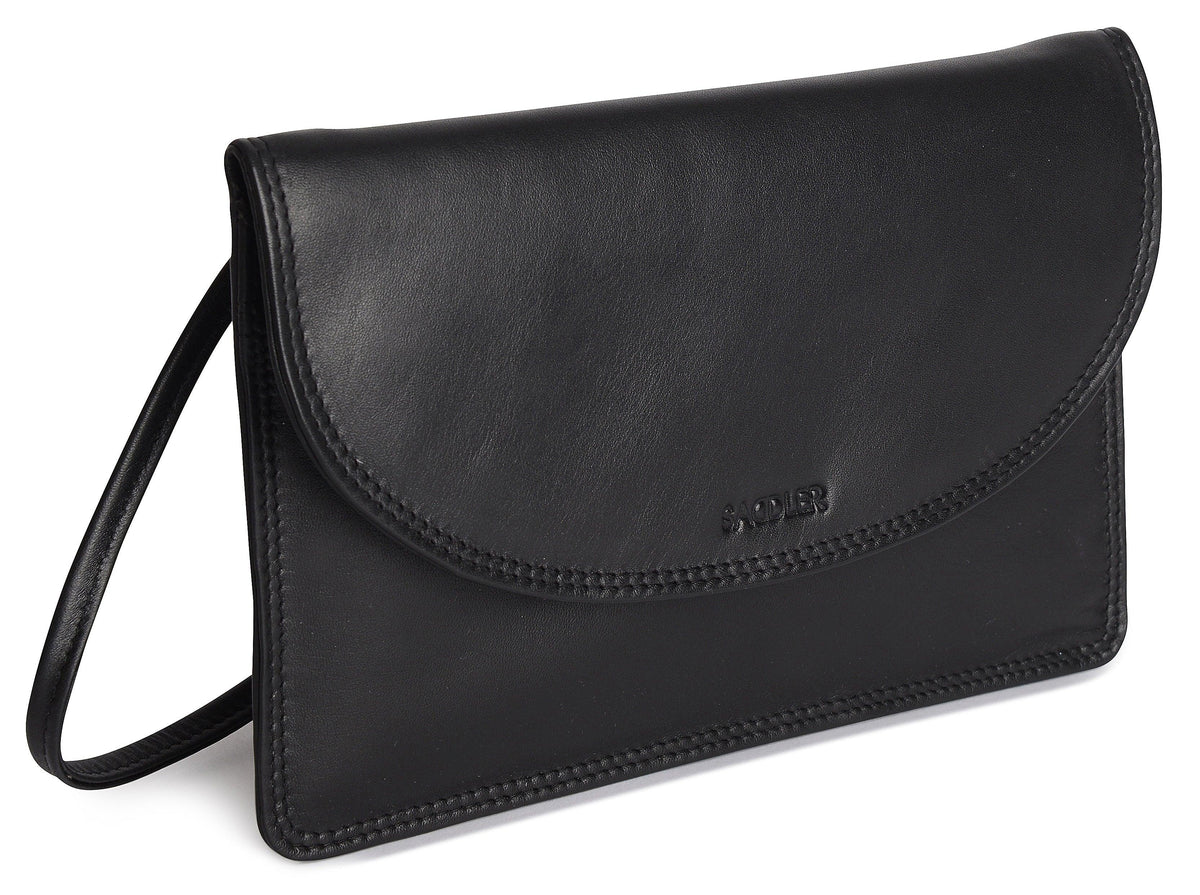 SADDLER ISABELLE Leather Slimline Crossbody Bag - Adjustable Strap, Multiple Pockets, Magnetic Closure - RFID Protected