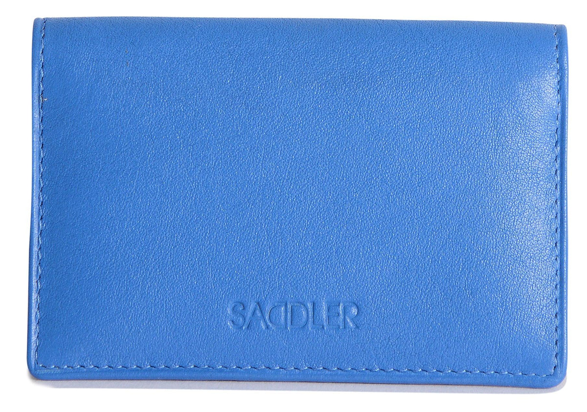 SADDLER JESSICA Leather Credit Card Holder with RFID Protection - 2 Sections and ID Window