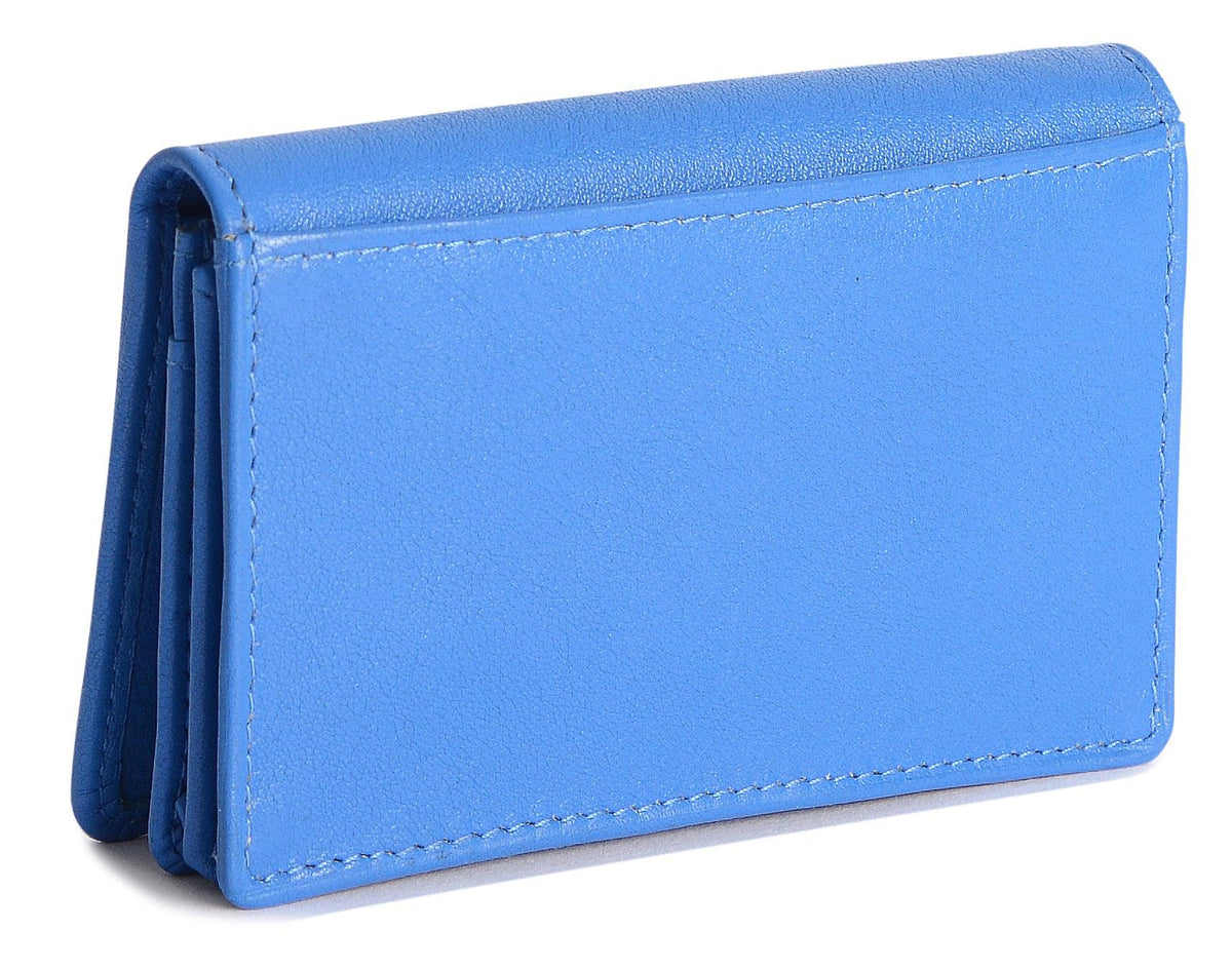 SADDLER JESSICA Leather Credit Card Holder with RFID Protection - 2 Sections and ID Window