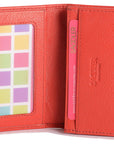 SADDLER JESSICA Leather Credit Card Holder with RFID Protection - 2 Sections and ID Window