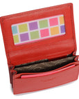 SADDLER JESSICA Leather Credit Card Holder with RFID Protection - 2 Sections and ID Window