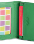 SADDLER JESSICA Leather Credit Card Holder with RFID Protection - 2 Sections and ID Window