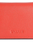 SADDLER JESSICA Leather Credit Card Holder with RFID Protection - 2 Sections and ID Window