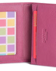 SADDLER JESSICA Leather Credit Card Holder with RFID Protection - 2 Sections and ID Window