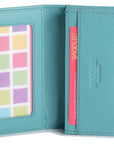 SADDLER JESSICA Leather Credit Card Holder with RFID Protection - 2 Sections and ID Window