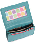 SADDLER JESSICA Leather Credit Card Holder with RFID Protection - 2 Sections and ID Window
