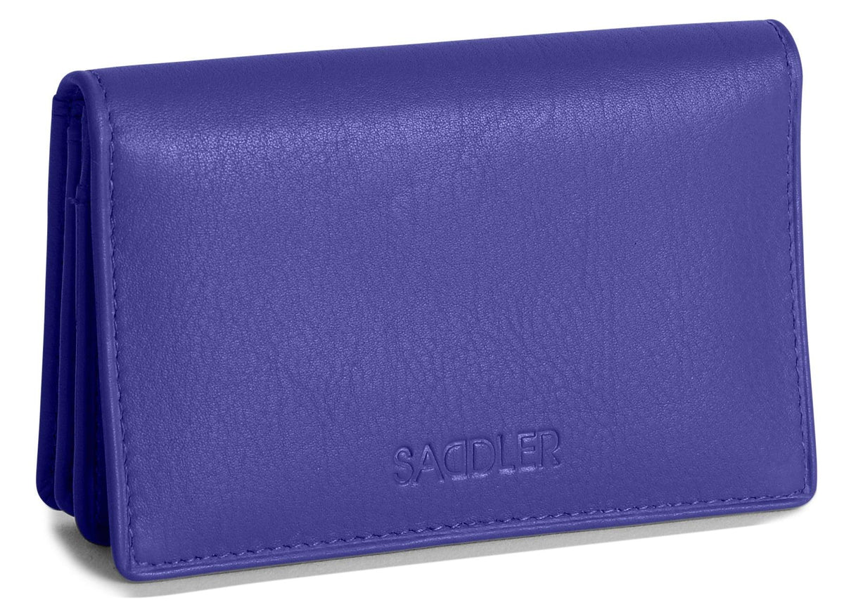 SADDLER JESSICA Leather Credit Card Holder with RFID Protection - 2 Sections and ID Window