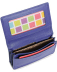 SADDLER JESSICA Leather Credit Card Holder with RFID Protection - 2 Sections and ID Window