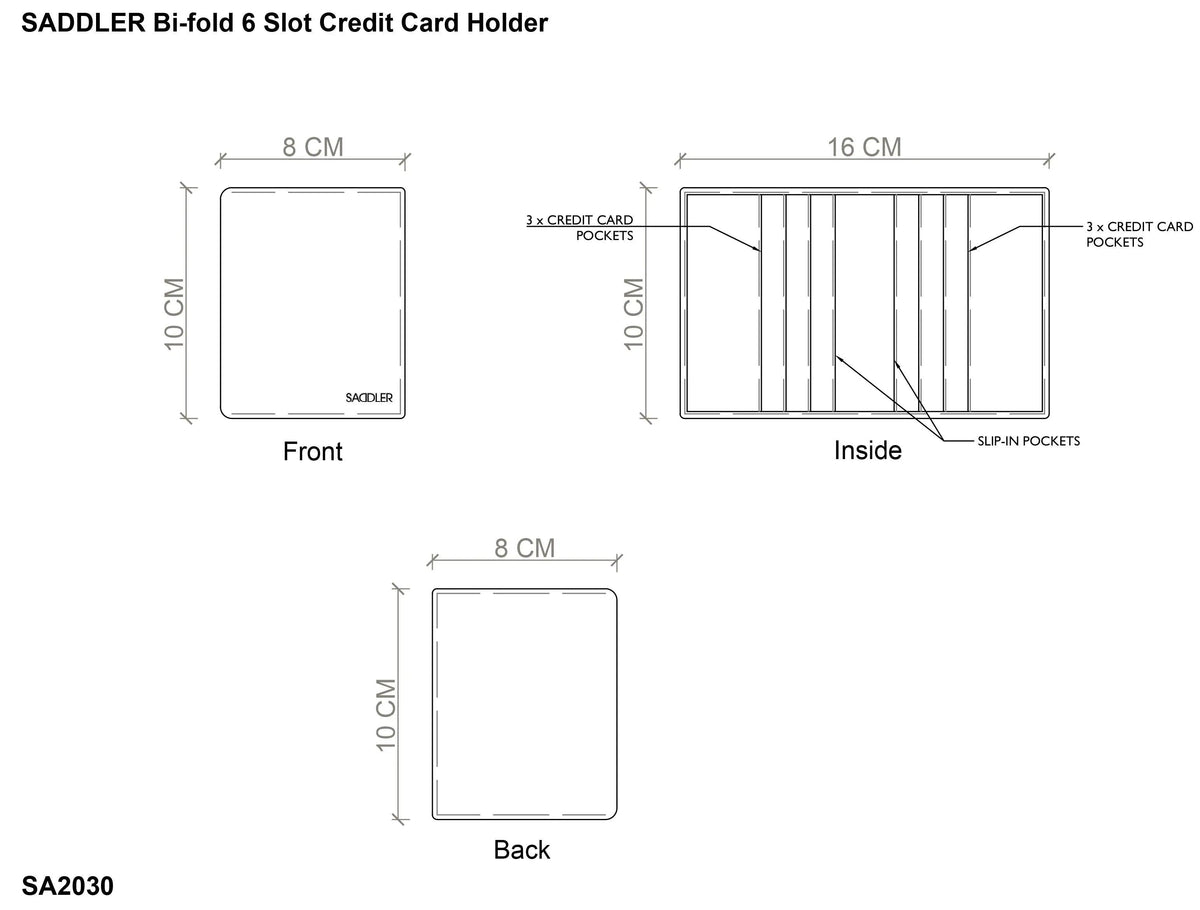 Compact Leather Card Wallet "Lexi" – Handmade by Saddler | RFID Protected &amp; Gift Boxed