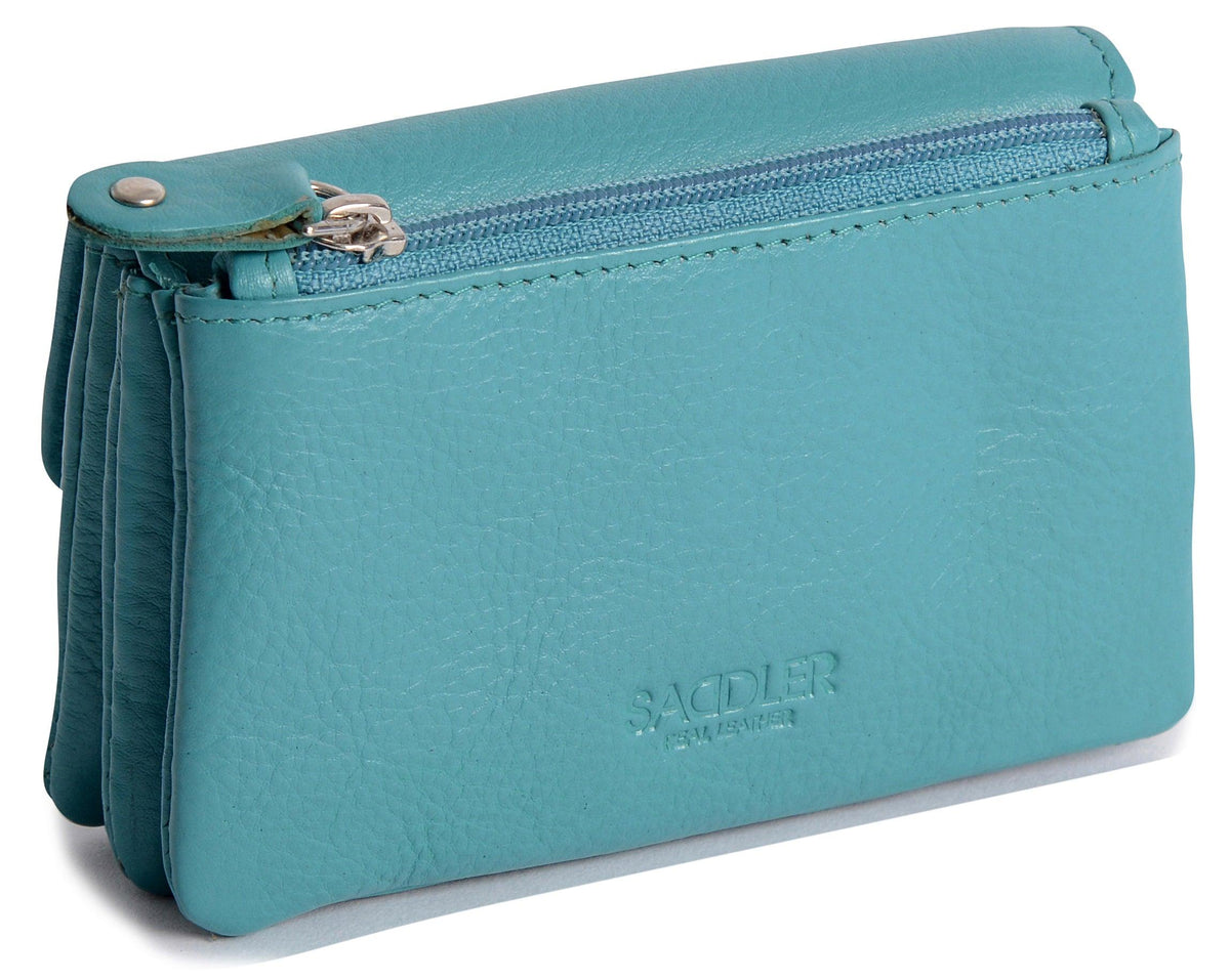 Spacious Leather Purse "Lily" – Handmade by Saddler | RFID Protected &amp; Gift Boxed | Triple Gusset Design for Cards, Coins &amp; Keys