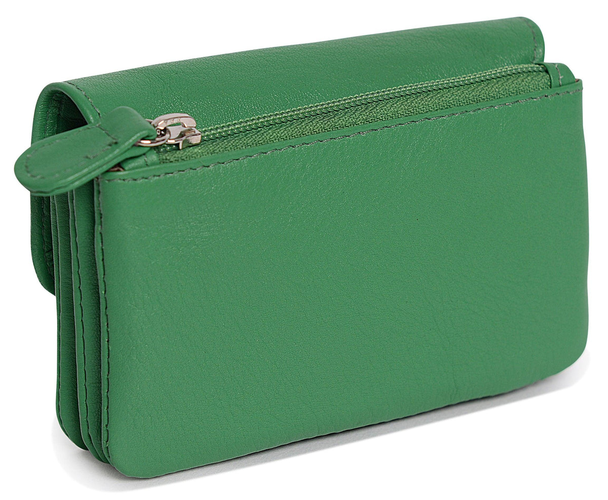 Spacious Leather Purse "Lily" – Handmade by Saddler | RFID Protected &amp; Gift Boxed | Triple Gusset Design for Cards, Coins &amp; Keys