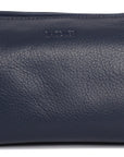 SADDLER MEGAN Leather Zip Top Cosmetic Bag - Large Capacity and Inner Zip Pocket - RFID Protected
