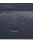 SADDLER MEGAN Leather Zip Top Cosmetic Bag - Large Capacity and Inner Zip Pocket - RFID Protected