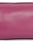 SADDLER MEGAN Leather Zip Top Cosmetic Bag - Large Capacity and Inner Zip Pocket - RFID Protected