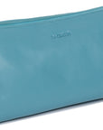 SADDLER MEGAN Leather Zip Top Cosmetic Bag - Large Capacity and Inner Zip Pocket - RFID Protected