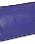 SADDLER MEGAN Leather Zip Top Cosmetic Bag - Large Capacity and Inner Zip Pocket - RFID Protected