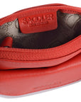 Compact Leather Zip-Top Coin Purse "Molly" – Handmade by Saddler | RFID Protected & Gift Boxed | With Front Pocket & Interior Key Ring