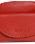 Compact Leather Zip-Top Coin Purse "Molly" – Handmade by Saddler | RFID Protected & Gift Boxed | With Front Pocket & Interior Key Ring