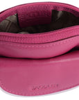 Compact Leather Zip-Top Coin Purse "Molly" – Handmade by Saddler | RFID Protected & Gift Boxed | With Front Pocket & Interior Key Ring