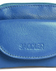 Compact Leather Zip-Top Coin Purse "Molly" – Handmade by Saddler | RFID Protected & Gift Boxed | With Front Pocket & Interior Key Ring