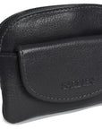 Compact Leather Zip-Top Coin Purse "Molly" – Handmade by Saddler | RFID Protected & Gift Boxed | With Front Pocket & Interior Key Ring