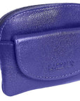 Compact Leather Zip-Top Coin Purse "Molly" – Handmade by Saddler | RFID Protected & Gift Boxed | With Front Pocket & Interior Key Ring