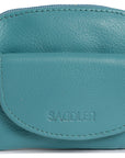 Compact Leather Zip-Top Coin Purse "Molly" – Handmade by Saddler | RFID Protected & Gift Boxed | With Front Pocket & Interior Key Ring