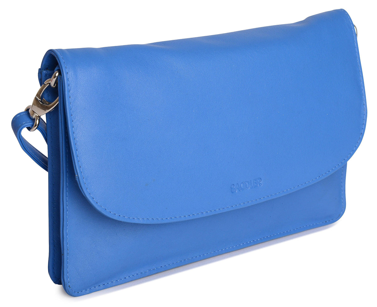 SADDLER Olivia 3-Section Leather Crossbody Bag &amp; Clutch – Compact &amp; Stylish - Gift Boxed