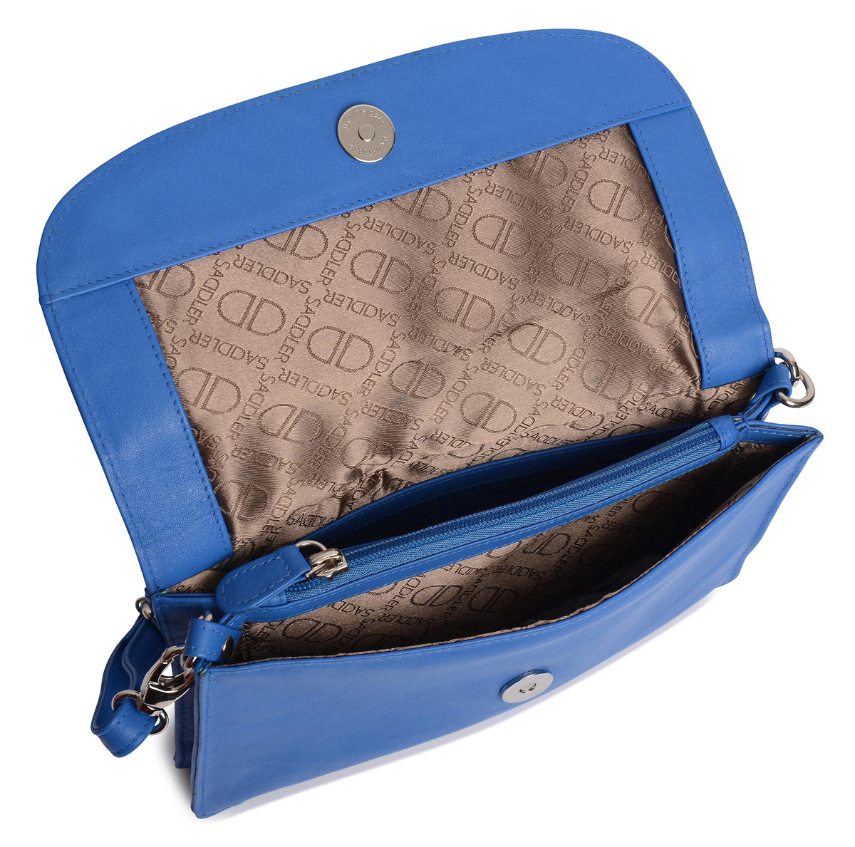 SADDLER Olivia 3-Section Leather Crossbody Bag &amp; Clutch – Compact &amp; Stylish - Gift Boxed