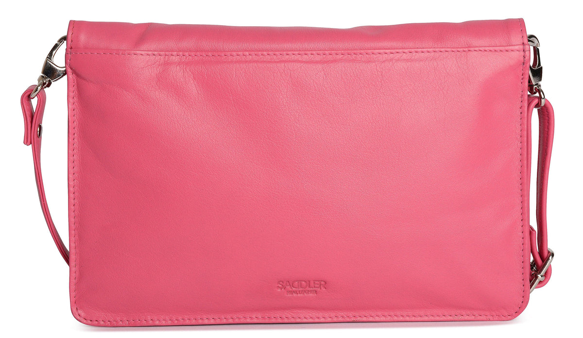 SADDLER Olivia 3-Section Leather Crossbody Bag &amp; Clutch – Compact &amp; Stylish - Gift Boxed