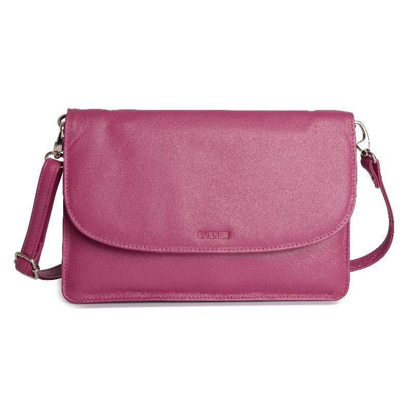 SADDLER Olivia 3-Section Leather Crossbody Bag &amp; Clutch – Compact &amp; Stylish - Gift Boxed