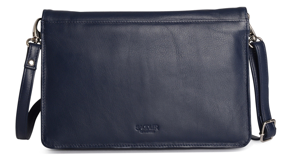 SADDLER Olivia 3-Section Leather Crossbody Bag &amp; Clutch – Compact &amp; Stylish - Gift Boxed