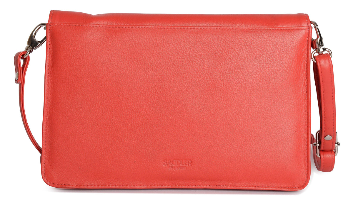 SADDLER Olivia 3-Section Leather Crossbody Bag &amp; Clutch – Compact &amp; Stylish - Gift Boxed