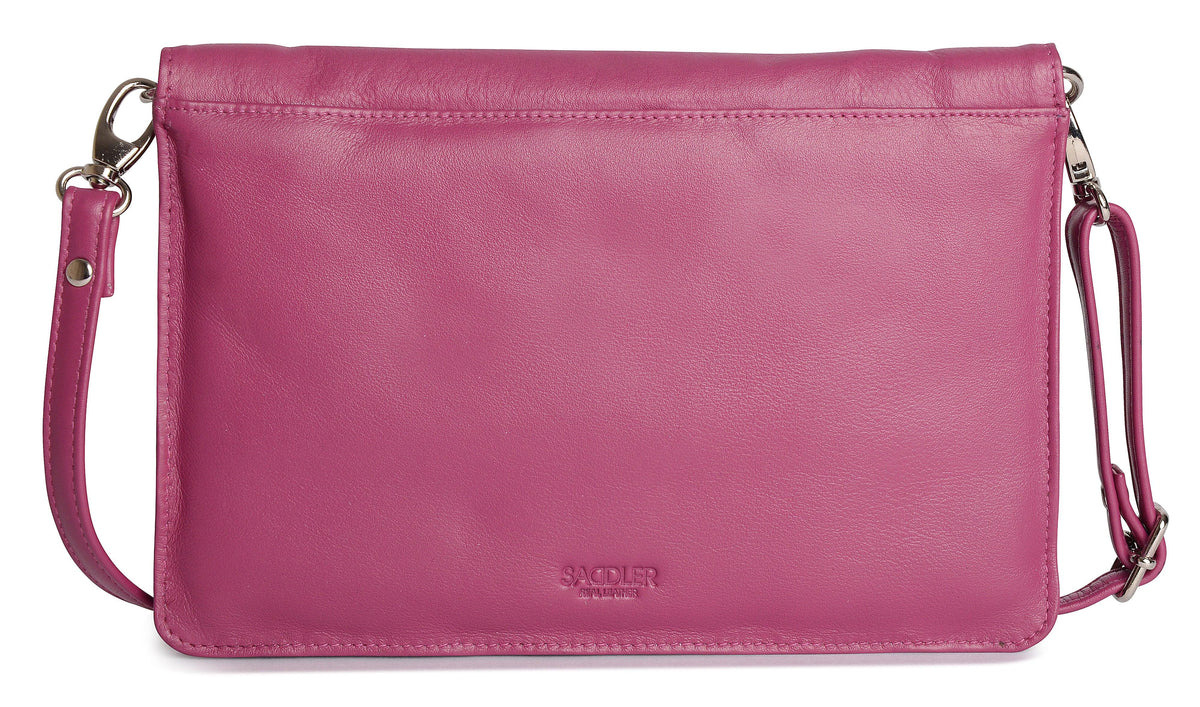SADDLER Olivia 3-Section Leather Crossbody Bag &amp; Clutch – Compact &amp; Stylish - Gift Boxed