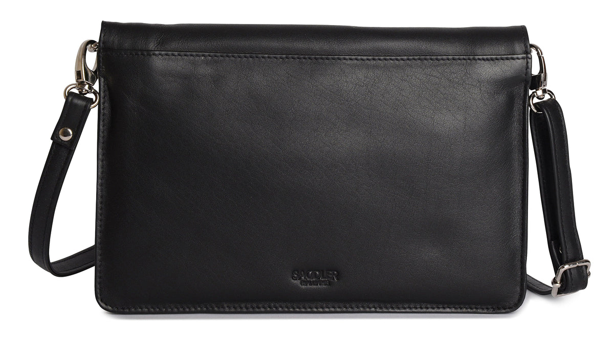 SADDLER Olivia 3-Section Leather Crossbody Bag &amp; Clutch – Compact &amp; Stylish - Gift Boxed