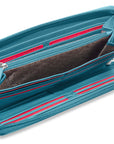 SADDLER SOPHIA Leather Zip Around Purse  - 15 Card slots, Mobile Phone Pocket,  Detachable Wrist Strap- RFID Protected