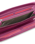 SADDLER SOPHIA Leather Zip Around Purse  - 15 Card slots, Mobile Phone Pocket,  Detachable Wrist Strap- RFID Protected