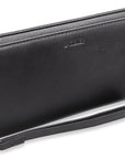SADDLER SOPHIA Leather Zip Around Purse  - 15 Card slots, Mobile Phone Pocket,  Detachable Wrist Strap- RFID Protected