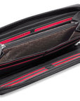SADDLER SOPHIA Leather Zip Around Purse  - 15 Card slots, Mobile Phone Pocket,  Detachable Wrist Strap- RFID Protected