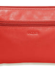 SADDLER SCARLETT Leather Zip Top Mini Clutch - Phone Holder with Detachable Wrist Strap - RFID Protected