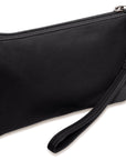 SADDLER SCARLETT Leather Zip Top Mini Clutch - Phone Holder with Detachable Wrist Strap - RFID Protected